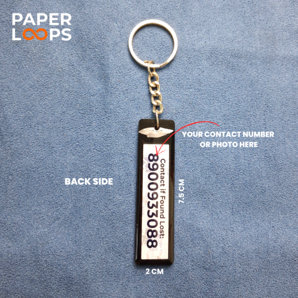Custom Number Plate Keychain – Personalised Acrylic Keyring (Both Side)